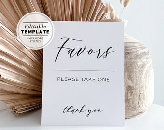 Printable Wedding Favors Sign 8x10" and 5x7" | DIGITAL FILE | #002