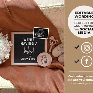 Blythe Digital Pregnancy Announcement, Social Media, Gender Neutral, Pregnancy Reveal, Due Date, Editable Template