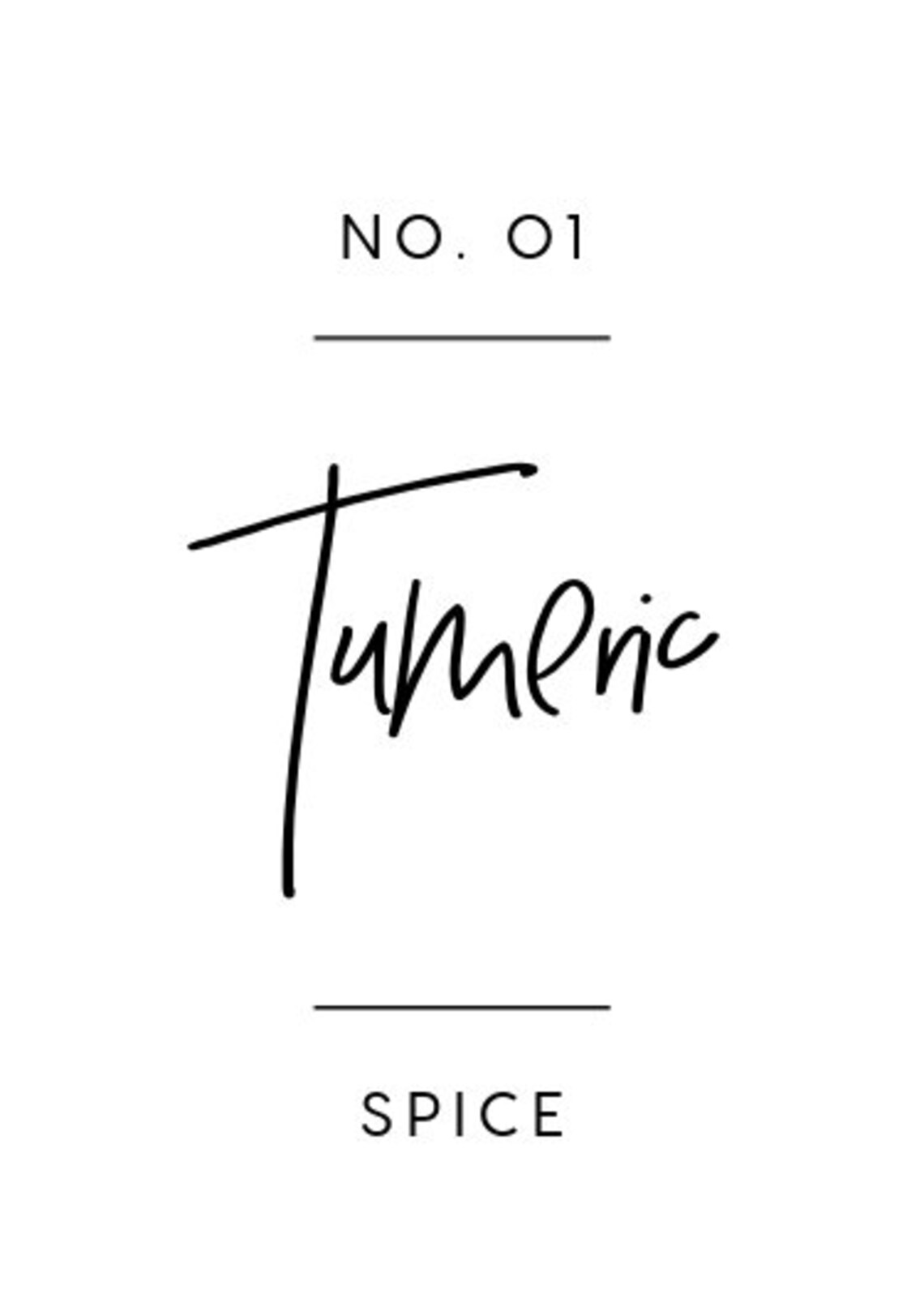 Minimalist Spice Jar Label Template 3 Sizes Pantry Printable Etsy