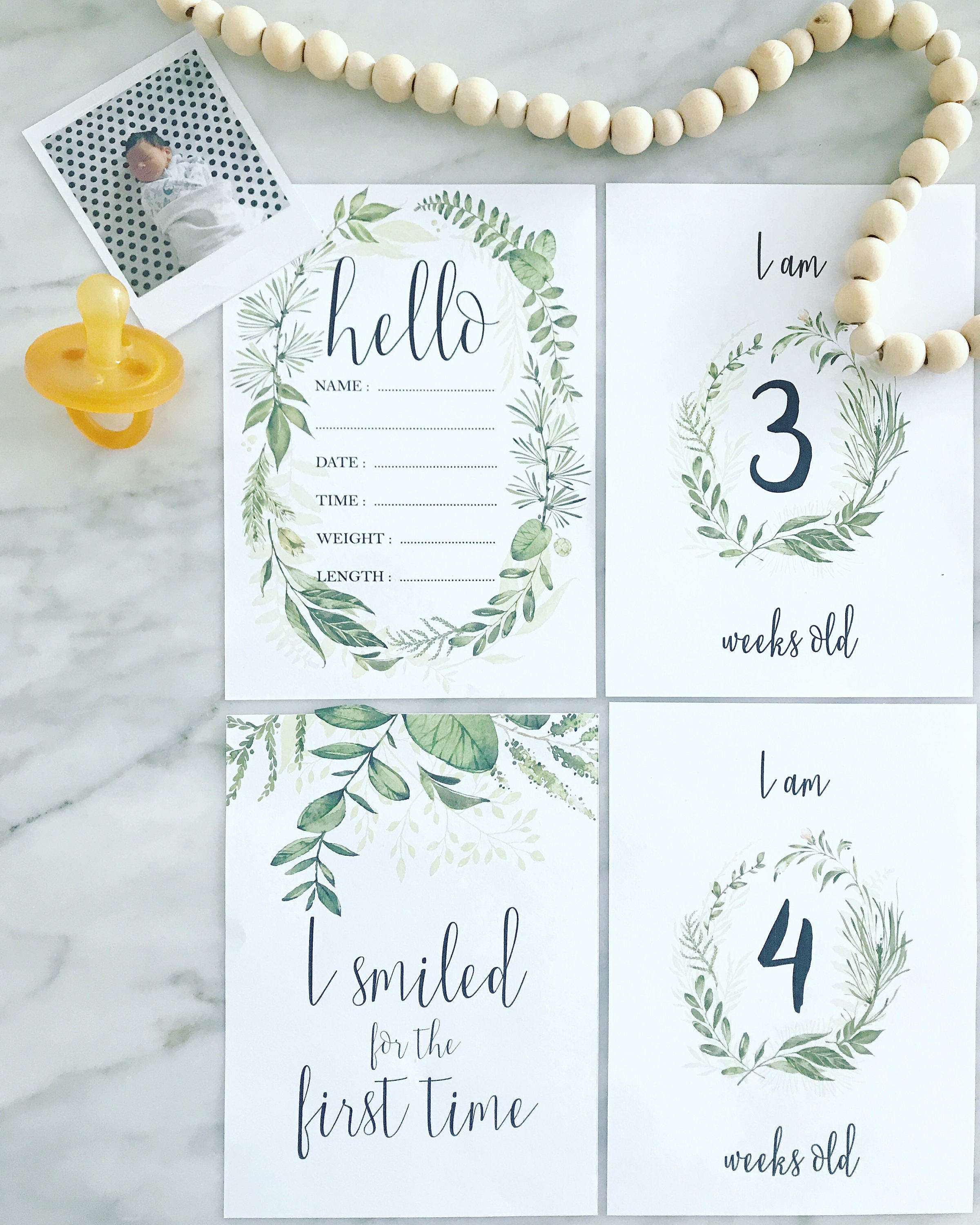 Baby Milestone Cards Printable Cards Photo Cards Baby | Etsy