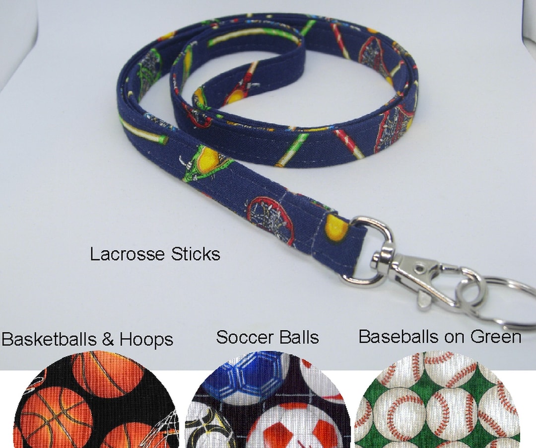 Coach Lanyard, Lacrosse Lanyard, Basketball Key Chain, Baseball Key Fob
