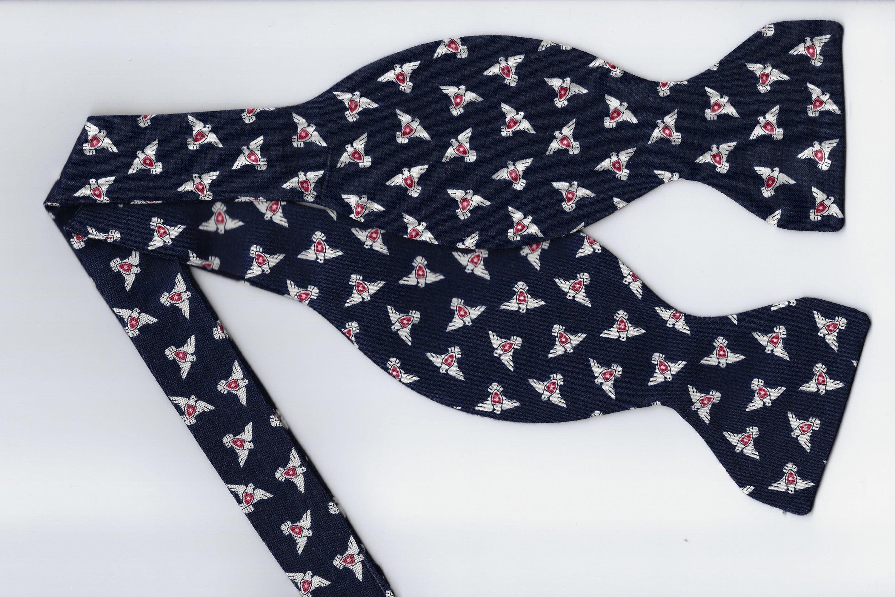 American Eagle Bow Tie Eagles With Red Shields on Navy Blue Etsy