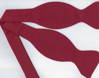 Maroon Bow tie | Burgundy Red | Self-tie & Pre-tied | Bow ties for Men | Boys Bow tie | Groomsmen | Wine Red Weddings | Girls Hair Bow