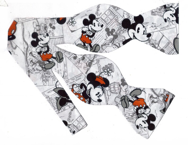 Comic strips Mickey Mouse Bow Tie /& Cummerbund Set Mickey bow ties Cummerbunds Mickey Mouse ties Vintage Mickey Disney bow ties