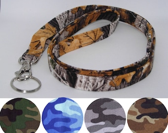 Camo Lanyard, Lanyard for Men, Camo Key Fob, Urban Gray, Digital Camo, Woodland Camo, Realtree Key Chain, Cool Lanyard, Cell Phone Wristlet