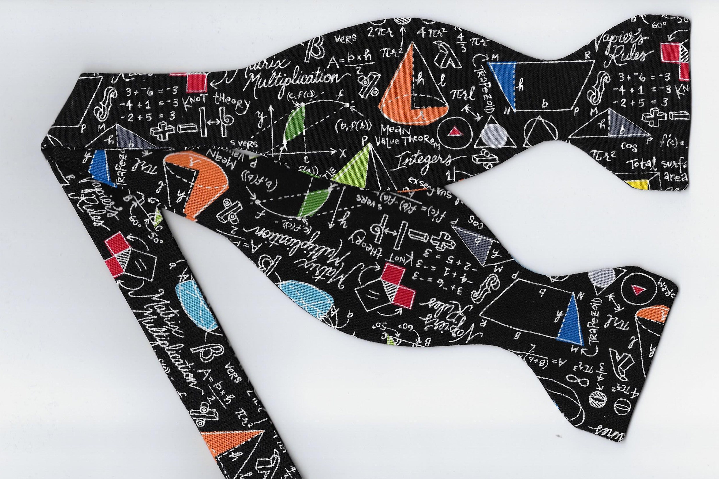 Geometry Bow Tie Math Equations Colorful Shapes Selftie or Etsy