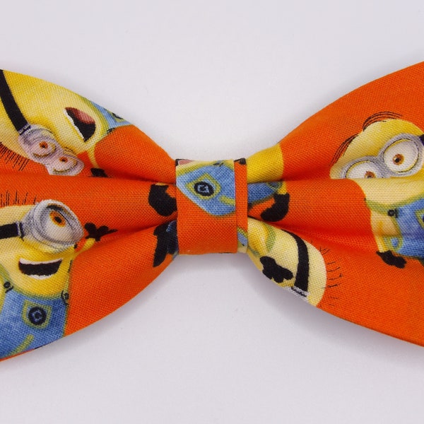 Minion Bow Tie | Orange Bow tie | Pre-tied Bow tie | Despicable Me | Bow tie for Men | Girls Hair Bow | Boy Bow tie | Minion Birthday Party