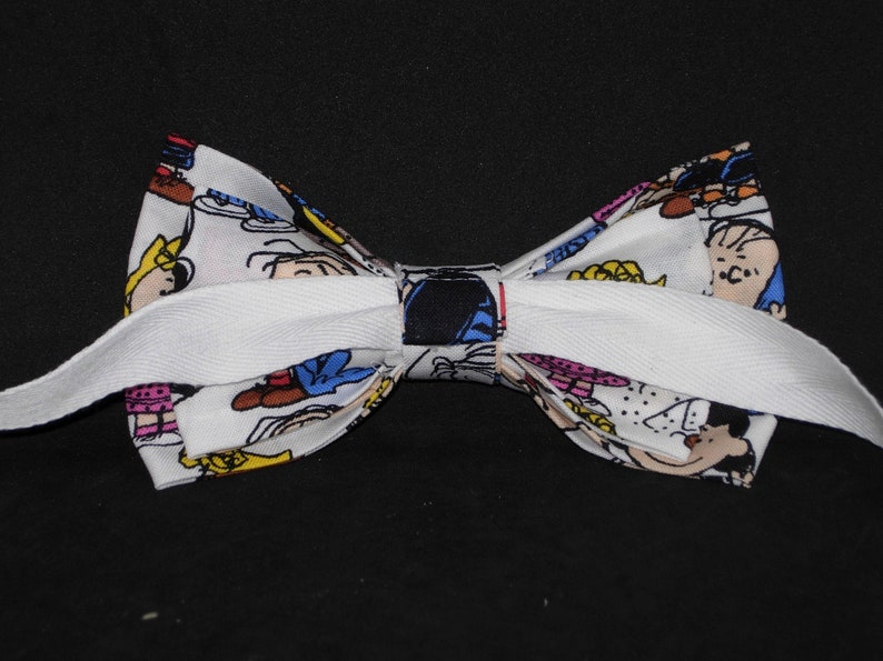 Charlie Brown Bow Tie, Charlie Brown & Peanuts, Self-tie and Pre-tied Bow tie, Snooy, Linus, Bow ties for Men, Boys bow tie, Girls Hair Bow image 5