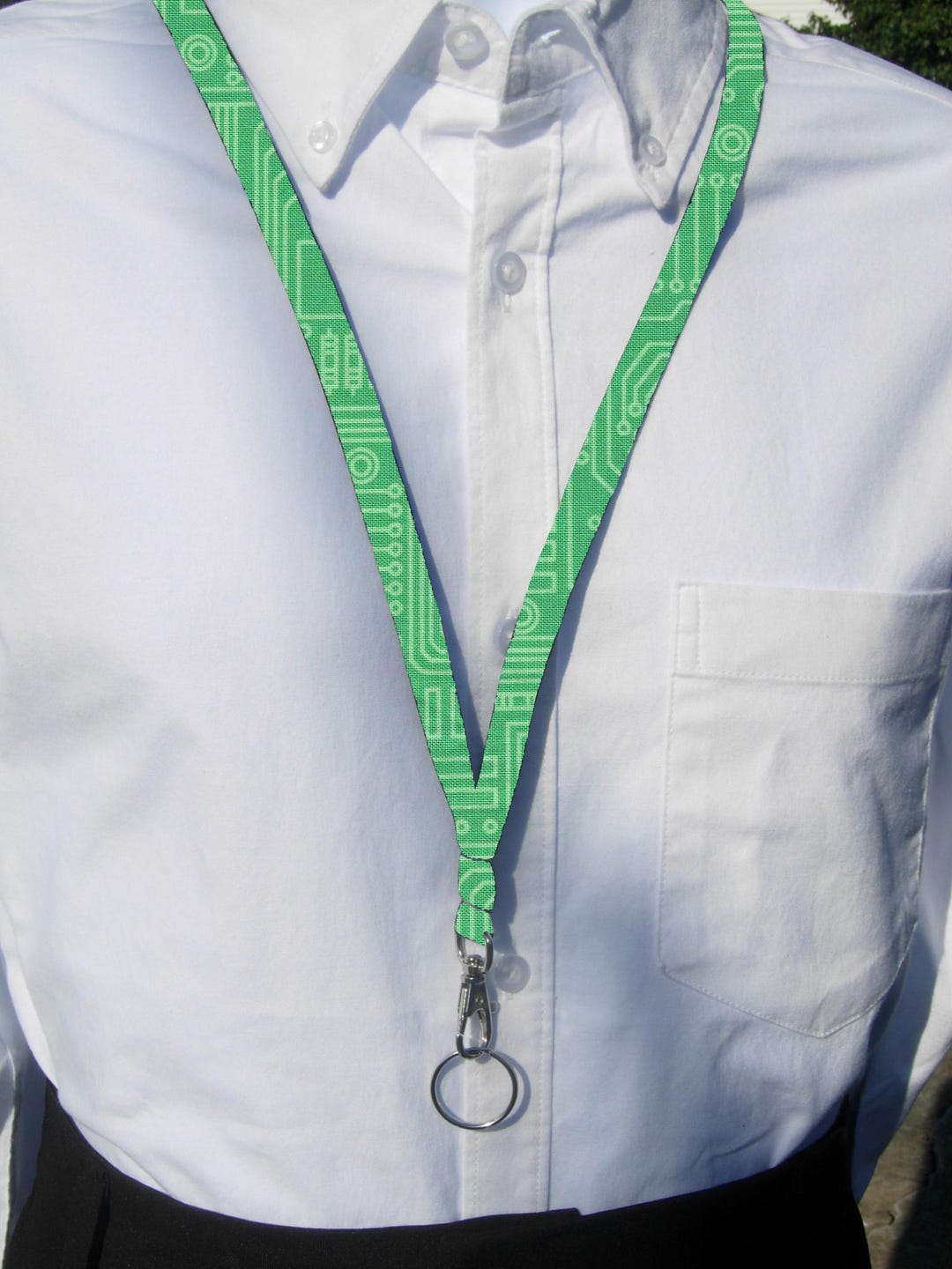 Computer Lanyard, Light Green Circuit Board, Lanyard for Men, PCB Key ...