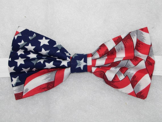 American Flag Bow Tie Stars & Stripes Pre-tied Bow Tie 4th - Etsy