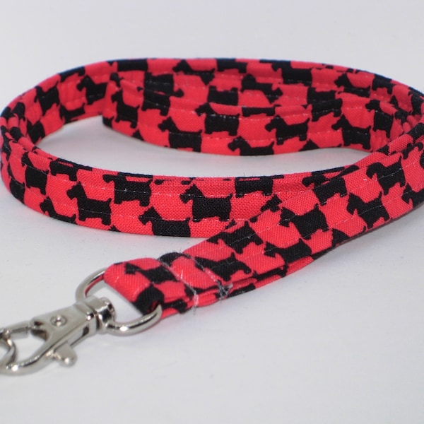 Scottie Lanyard, Black Scottish Terriers on Red, Veterinarian Lanyard, Cell Phone Wristlet, Cool Lanyard, Pet Groomer Gift, Scotty Key Chain