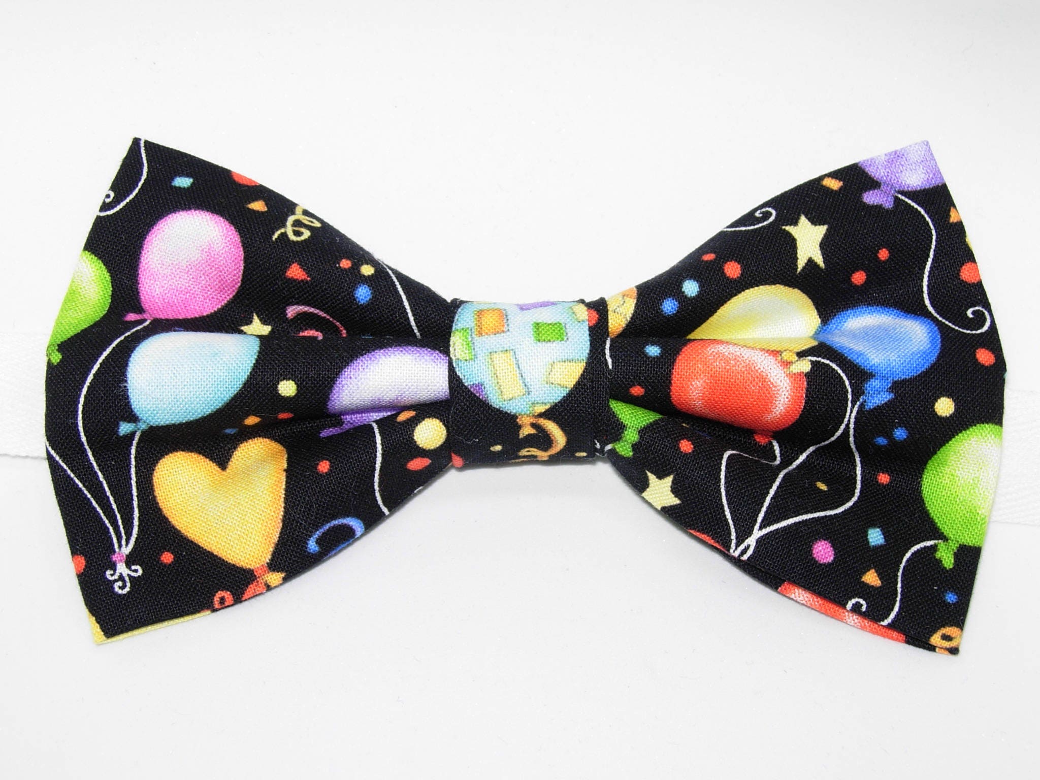 Birthday Bow Tie Balloons & Confetti Selftie Pretied New Etsy
