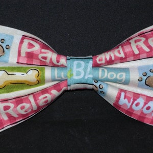 Pampered Dog Bow Tie | Funny Fun Phrases | Pet Shows | Fun Groomer | Pre-tied Bow tie | Bow ties for Men | Boys bow tie | Girls Hair Bow