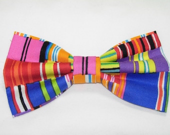 Artistic Bow Tie | Colorful Broken lines | Pre-tied Bow tie | Spring Wedding bow tie | Bow ties for Men | Boys Bow tie | Girls Hair Bow