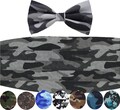 Camo Bow Tie and Cummerbund Set | Men's Formal Cotton Accessories, Self-tie or Pre-tied, 8 designs, Matching Pocket Square Available