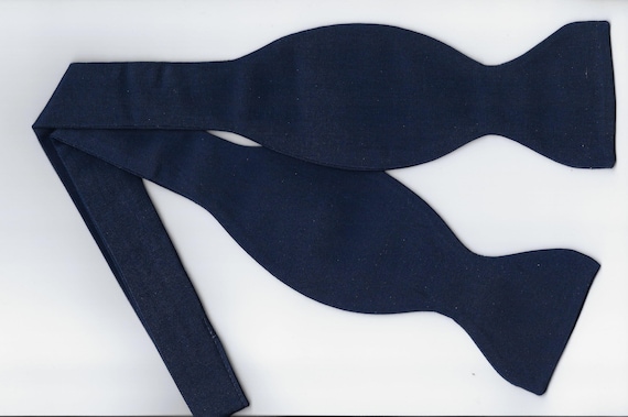 Navy Blue Bow Tie Self-tie or Pre-tied Bow Tie Blue | Etsy
