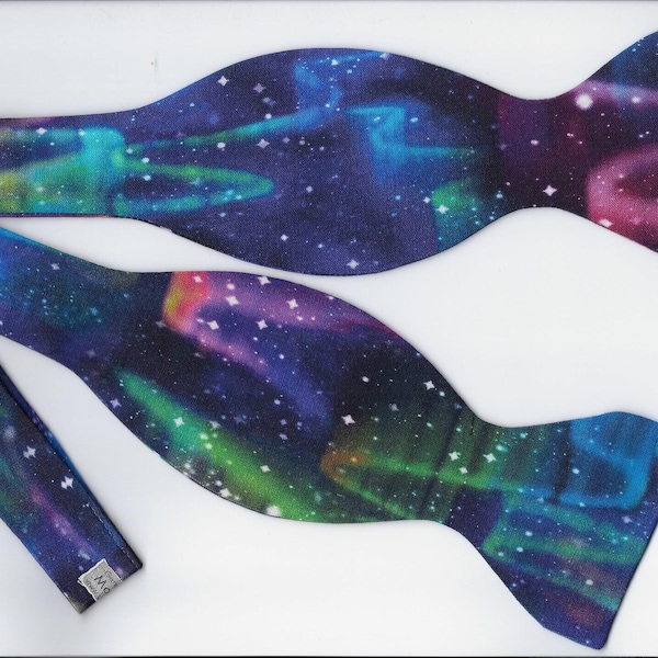 Galaxy Bow Tie | Northern Lights & Stars | Self-tie, Pre-tied | Celestial | Weddings | Bow ties for Men | Boys bow tie | Girls Hair Bows