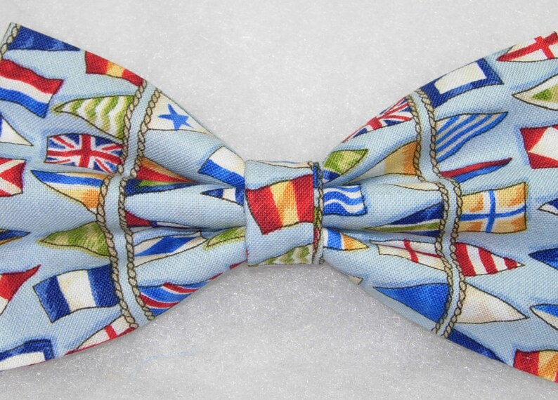 Nautical Flag Bunting Pretied Bow Tie Nautical Bow Ties Etsy