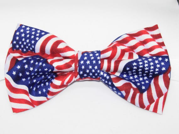 American Flag Bow Tie Patriotic bow ties Pre-tied Bow tie | Etsy