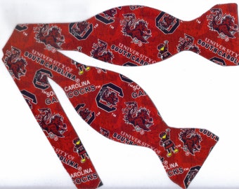 South Carolina Gamecocks Bow Tie (Allover) USC, Self-tie & Pre-tied, College, Graduation Gift, Bow ties for Men, Boys bow tie, Girl Hair Bow