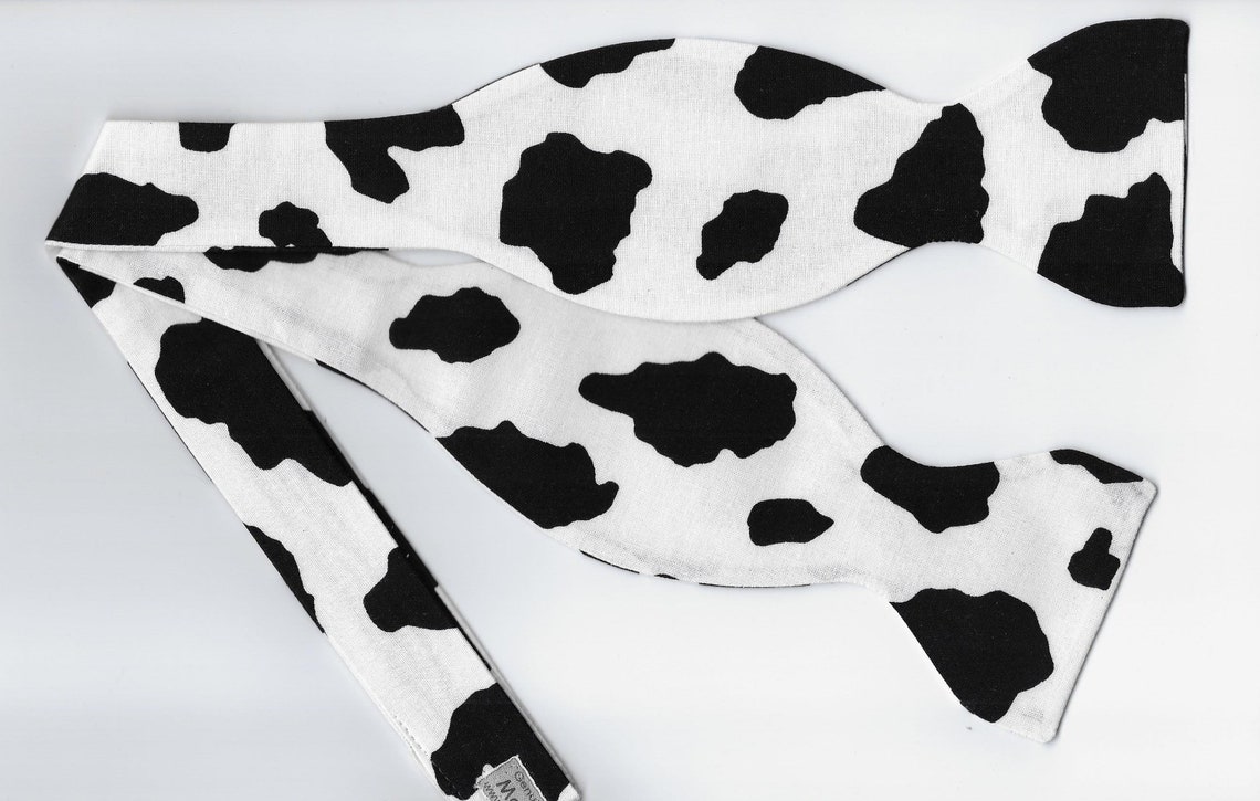 Cow Print Pattern Silk Tie
