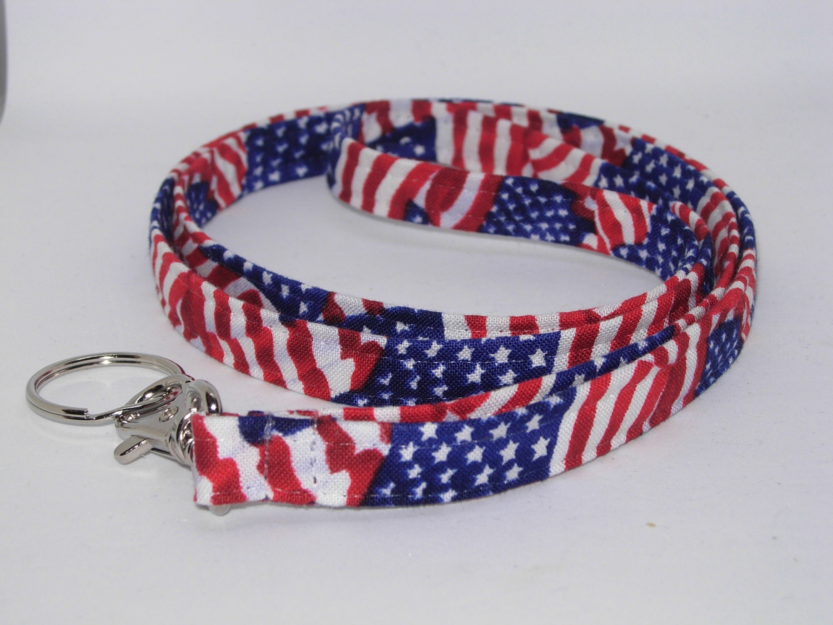American Flag Lanyard USA Flags 4th of July Key Fob Teacher Etsy