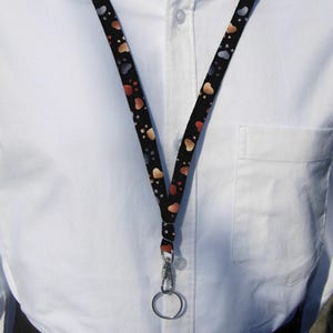Paw Prints Lanyard, Puppy Paws, Kitten Paws, Veterinarian Gift, Dog Prints Key Fob, Cell Phone Wristlet, Teacher Key Chain, Soft Lanyard
