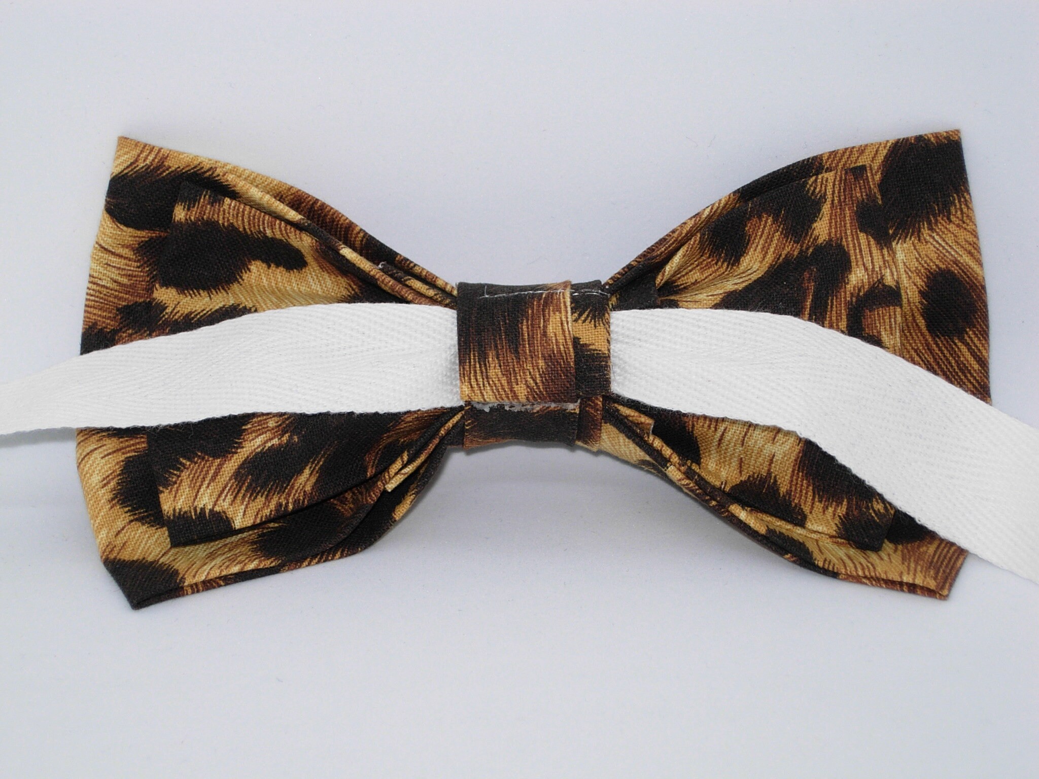 mens leopard print bow tie