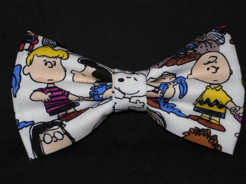 Charlie Brown Bow Tie, Charlie Brown & Peanuts, Self-tie and Pre-tied Bow tie, Snooy, Linus, Bow ties for Men, Boys bow tie, Girls Hair Bow image 4