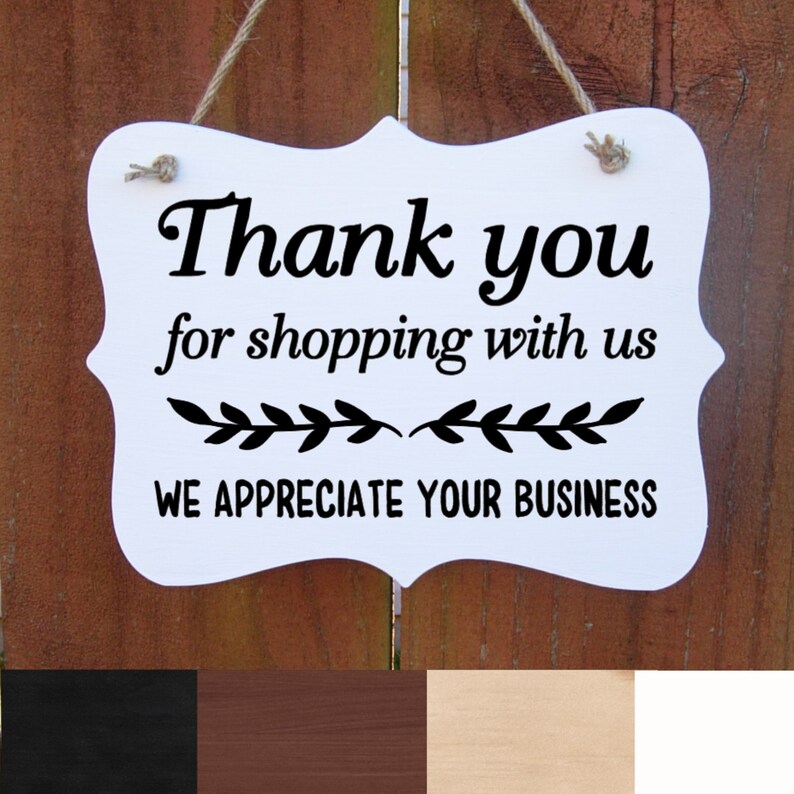 Thank You for Shopping With Us We Appreciate Your Business Etsy