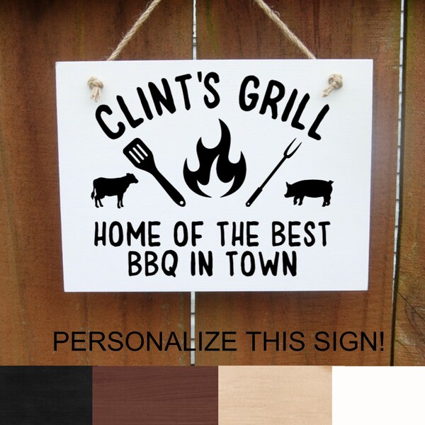 Dad Drink Dad Grill - Personalized Shaped Wood Sign - Gift For Dad