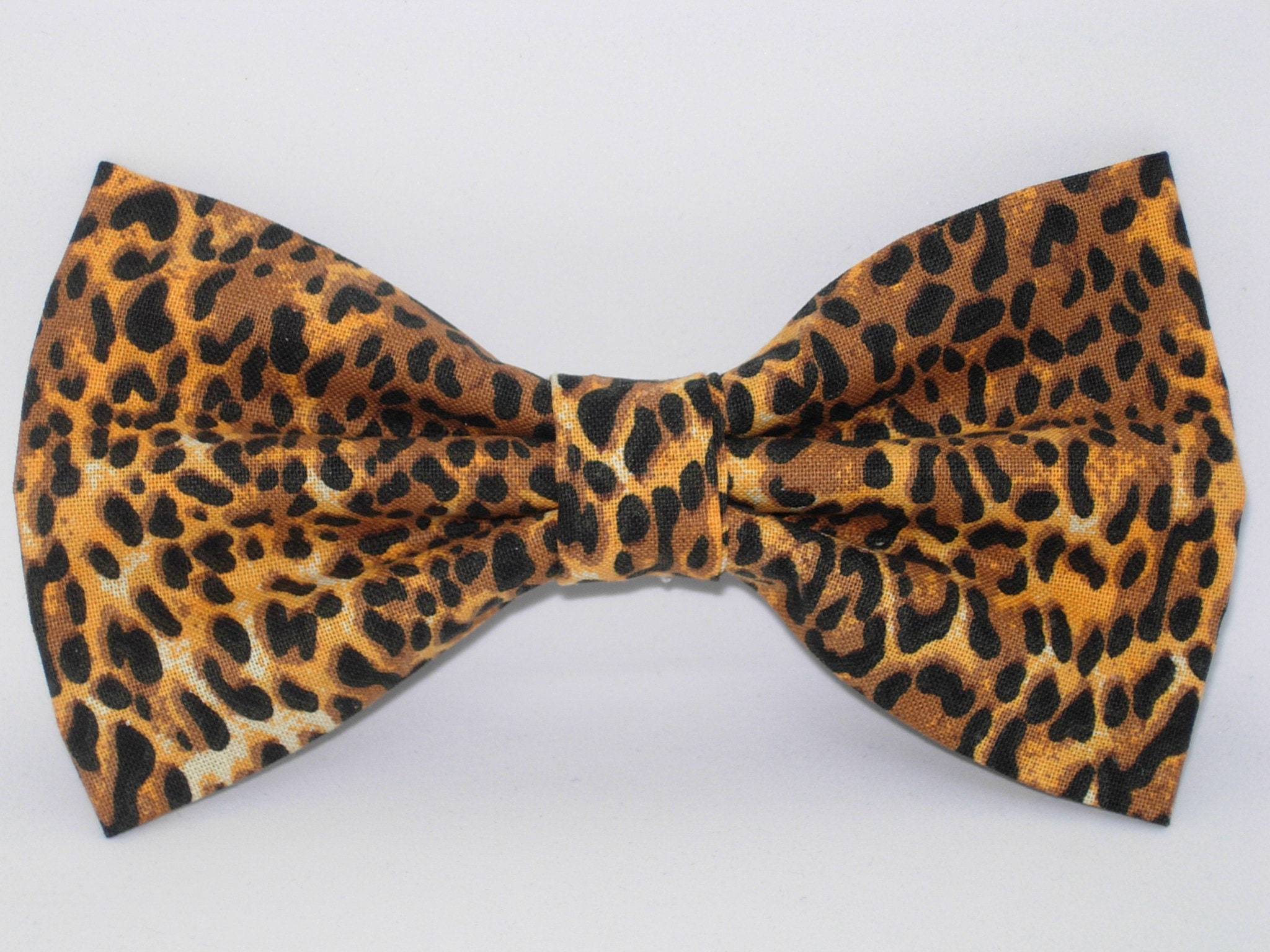 Cheetah Print Bow Tie Small Cheetah Spots on Brown Self-tie | Etsy