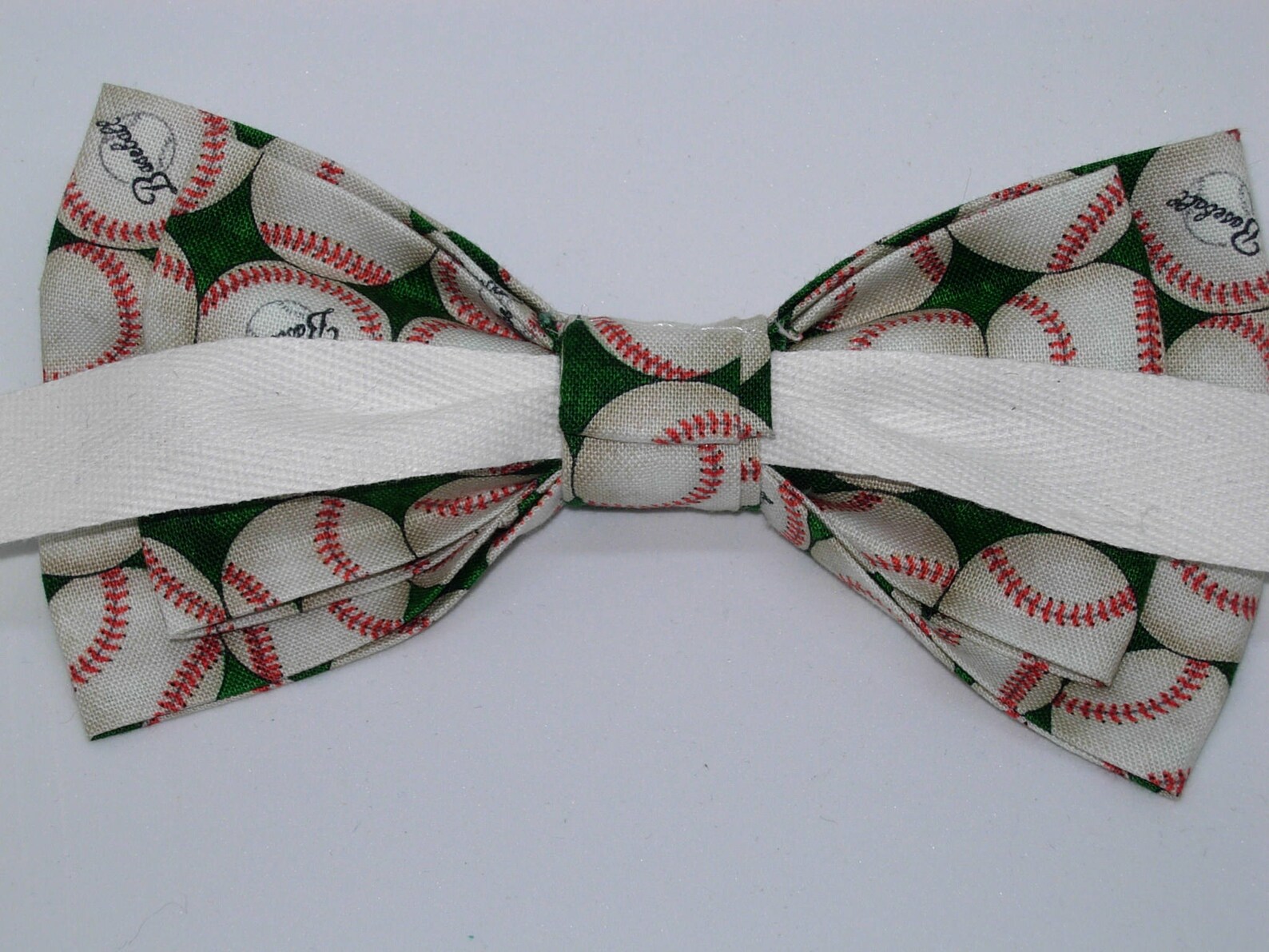Baseball Bow Tie Baseballs on Green Selftie & Pretied Etsy