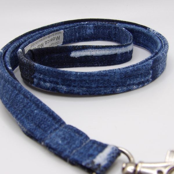 Blue Jean Patches Lanyard, Navy Blue Denim, Western Lanyard, Blue Denim Key Chain, Cool Lanyard, Cell Phone Wristlet, Key Fob, Soft Lanyard