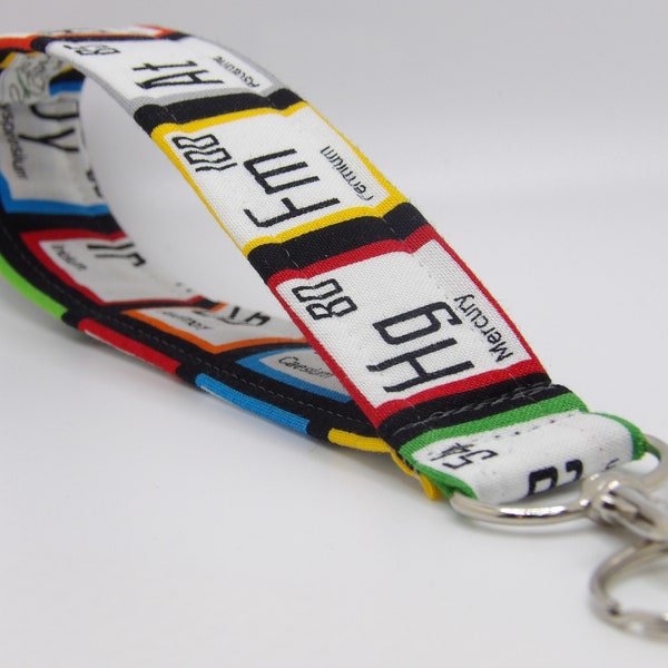 Periodic Table Key Fob, Science Teacher Key Chain, Chemistry Key Chain, Nerdy Gift, Purse Strap, Back to School, Teacher Gift, Geeky Gift