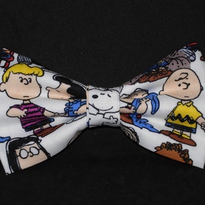 Charlie Brown Bow Tie, Charlie Brown & Peanuts, Self-tie and Pre-tied Bow tie, Snooy, Linus, Bow ties for Men, Boys bow tie, Girls Hair Bow image 3