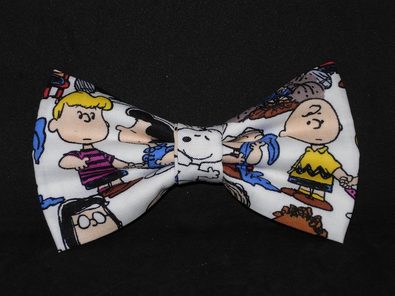 Charlie Brown Bow Tie, Charlie Brown & Peanuts, Self-tie and Pre-tied Bow tie, Snooy, Linus, Bow ties for Men, Boys bow tie, Girls Hair Bow image 3