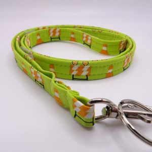 Construction Lanyard, Orange & White Marking Cones, Road Hazard Signs, Cell Phone Wristlet, Working Crew Key Chain, Unique Lanyard, Key Fob