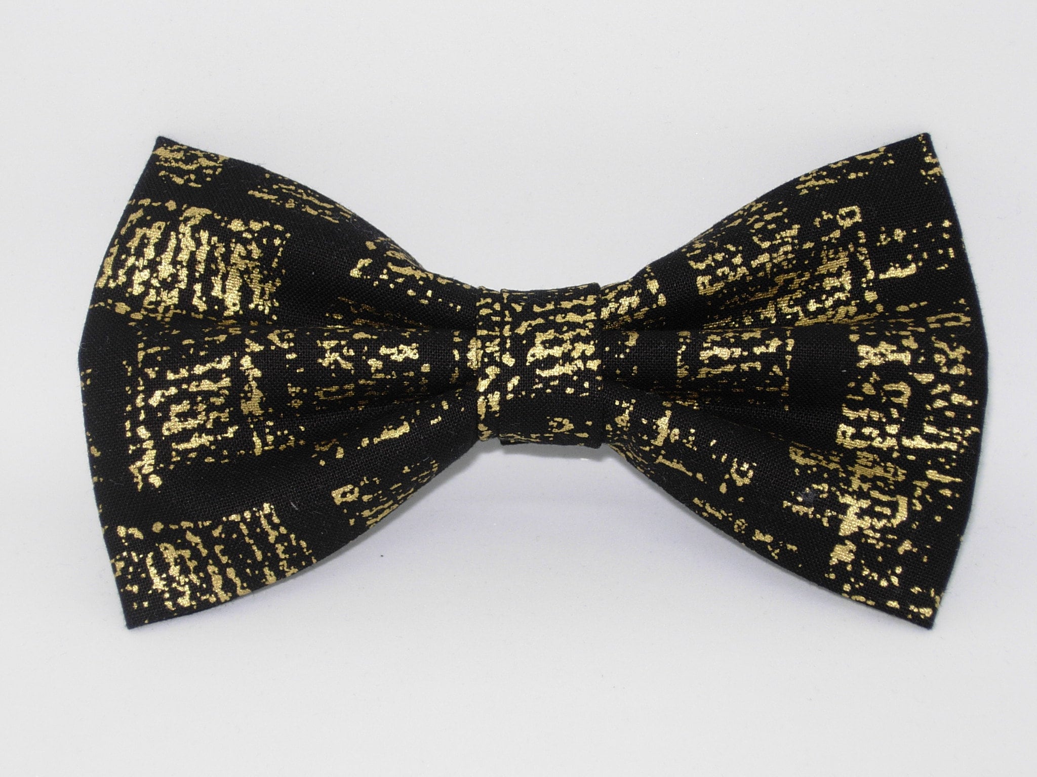 Black & Gold Bow Tie Gold Splashes on Black Pre-tied Bow - Etsy