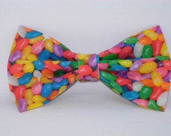 Jelly Bean Bow tie, Colorful Holiday Candy, Pre-tied, Bow ties for Men, Boys bow tie, Girls Hair Bows, Baby Photo Prop