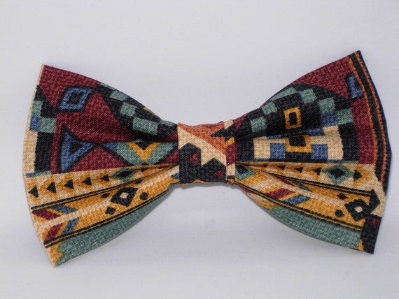 Aztec Bow Tie Native American Tribal Art Design Pre Tied Etsy