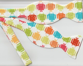 Robot Bow Tie | Neon Colors | Tech bow tie | Science Bow tie | Bow ties for Men | Self-tie or Pre-tied Bow ties | Boys bow tie | Nerdy Ties