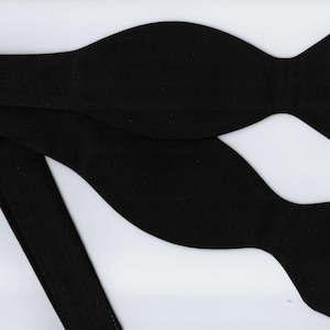 Black Bow tie, Self-tie or Pre-tied, Formal Black Tie Event, Wedding, Groomsmen, Solid Black, Bow ties for Men, Boys Bow tie, Girls Hair Bow