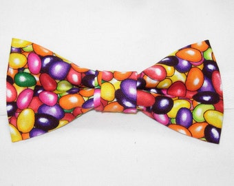 Brighly Colored Jelly Beans Pre-tied Bow Tie | Holiday bow ties | Jelly Bean bow tie | Candy bow ties | Easter bow ties | ties for boys