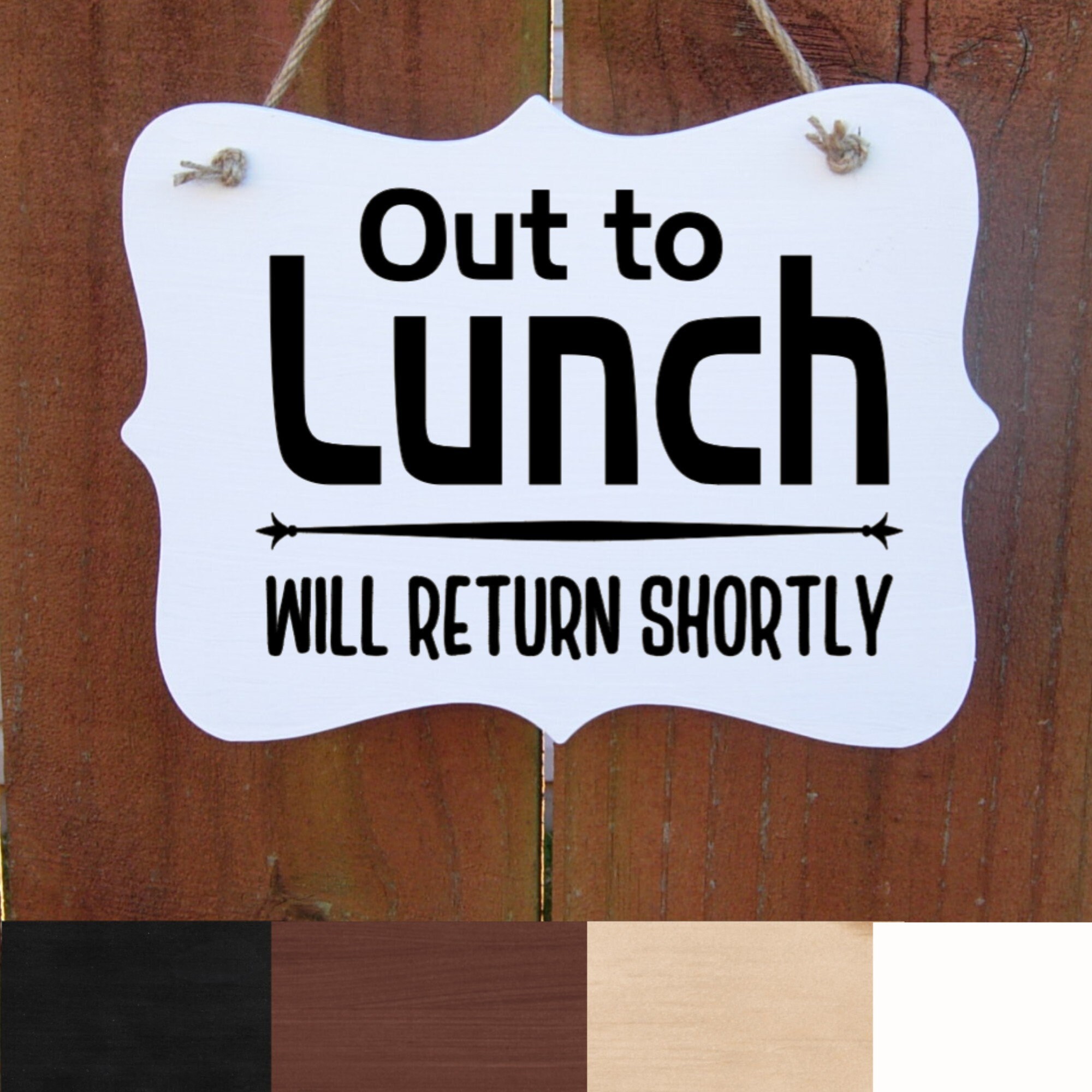 Out to Lunch Sign Will Return Shortly Wood Sign Office - Etsy