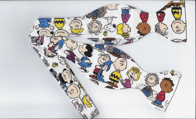 Charlie Brown Bow Tie, Charlie Brown & Peanuts, Self-tie and Pre-tied Bow tie, Snooy, Linus, Bow ties for Men, Boys bow tie, Girls Hair Bow image 2