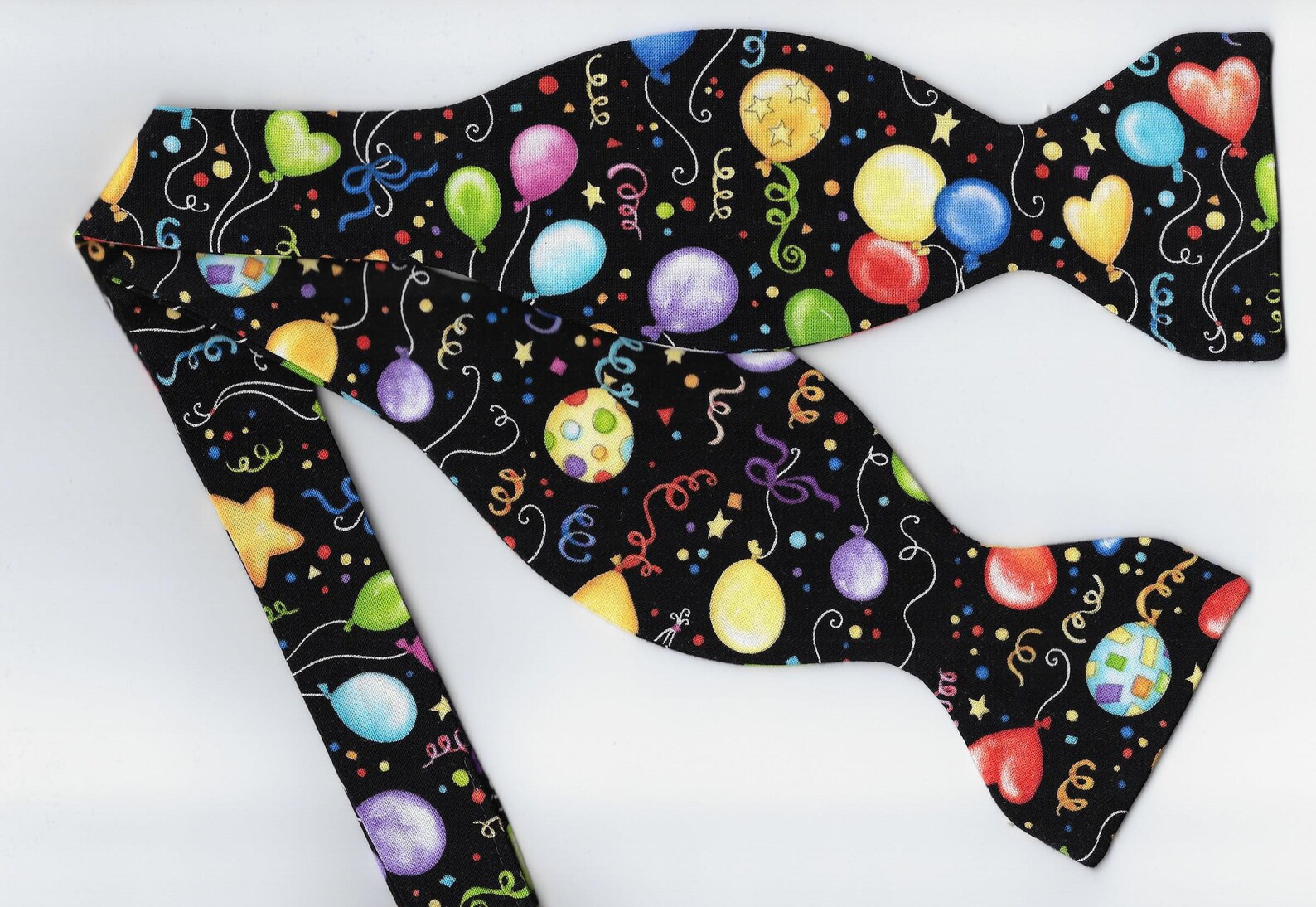 Birthday Bow Tie Balloons & Confetti Selftie Pretied New Etsy