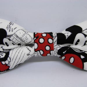 Mickey Mouse Bow Tie, Mickey Mouse on White, Vintage Disney Birthday ...
