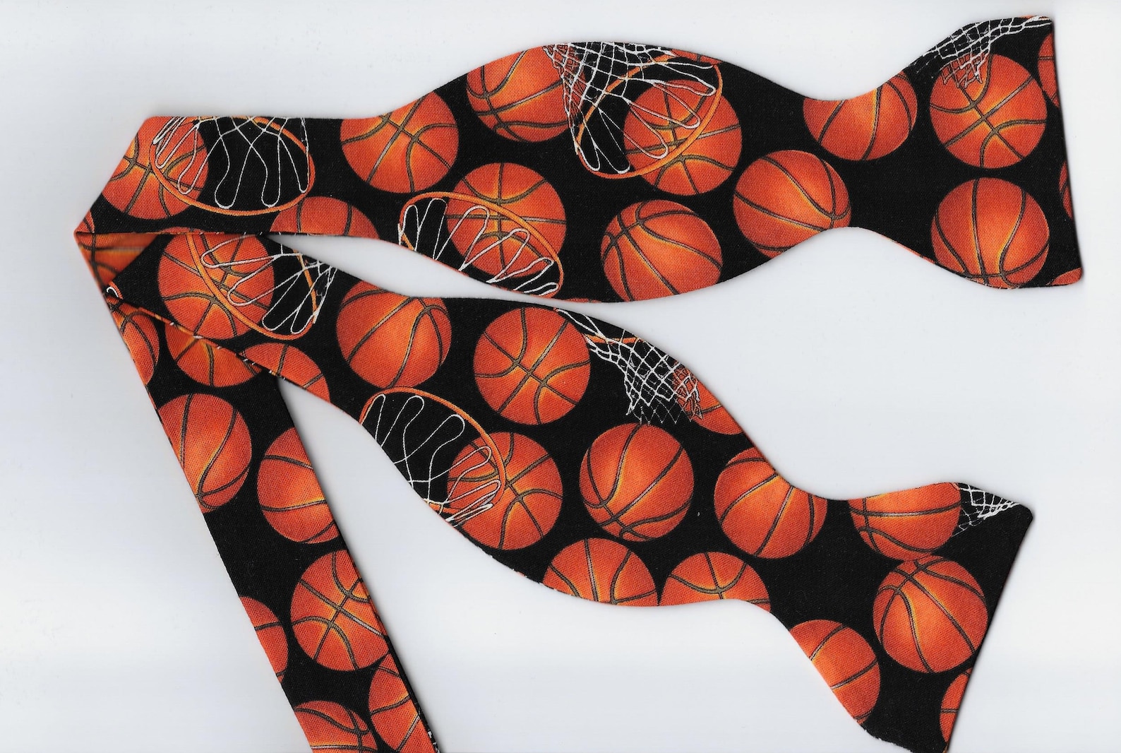 Basketball Bow Tie Selftie or Pretied Basketballs & Hoops Etsy