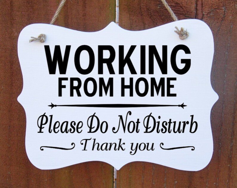 Working From Home Sign Do Not Disturb Sign Wood Sign for | Etsy